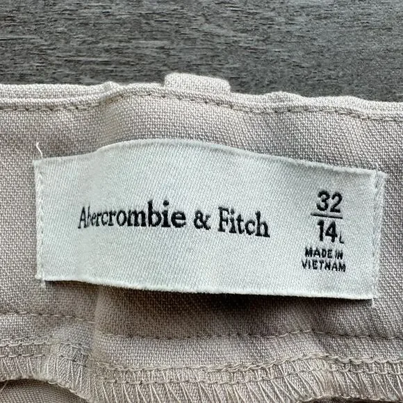 Abercrombie & Fitch Maternity Sloane Tailored Pants Oatmeal Cream 14L - Picture 9 of 16